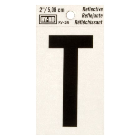 Hy-Ko 2In Reflective Letter T, 10PK B00431